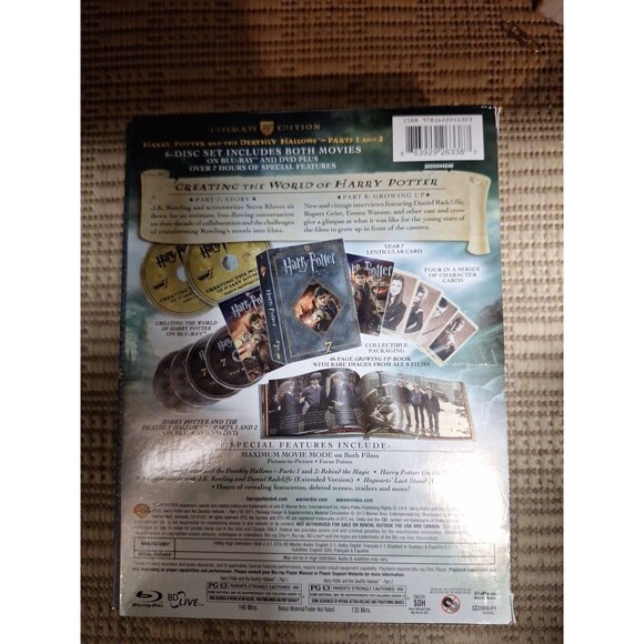 HARRY POTTER AND THE DEATHLY HALLOWS PARTS 1 and 2 BLU-RAY‎ TARGET EXCLUSIVE - Picture 11 of 14